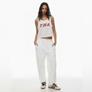 Aritzia TNA "Forward" Mesh Basketball Jersey Sz. S | White / Red